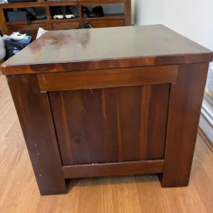 Solid Oak TV Unit and Side Table - Image 4