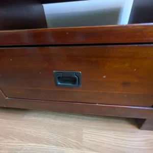 Solid Oak TV Unit and Side Table - Image 8