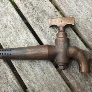 Antique bronze beer barrel tap stamped Gloucester Road, Brighton - Image 2