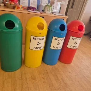 Set of 4 Lockable Recycling Bins