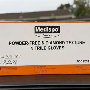 Medispo Nitrile Gloves Large 1000pcs Powder-Free Diamond Textured Disposable - Image 4