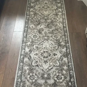 TORINO beige and grey hallway rug 66cm x 244cm