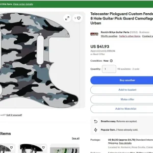 TELECASTER PICKGUARD *GRAPHIC DESIGN* - Image 3