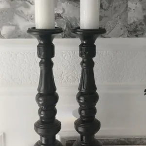 Large Black Candlesticks