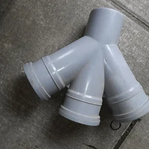 Osma underground pipe connectors and 100mm plastic pipes