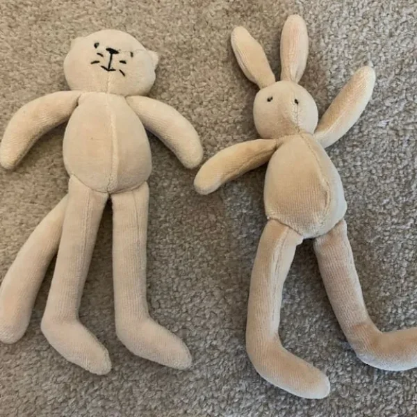 MOULIN ROTY BUNNY AND CAT PLUSH SOOTHER