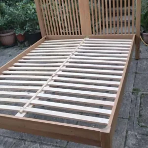 Solid oak double bed frame
