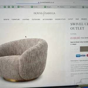 Designer swivel chairs x2 - Image 2