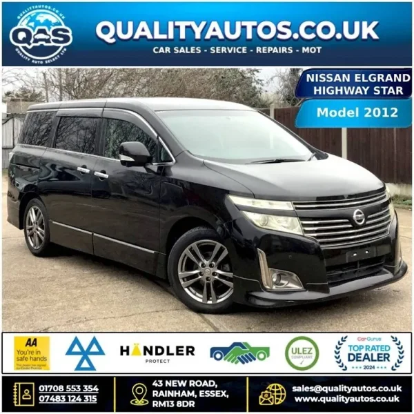 2012 Nissan Elgrand Highway Star 2.5L Auto Petrol 7-Seater