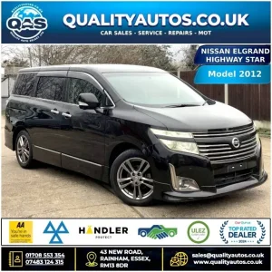 2012 Nissan Elgrand Highway Star 2.5L Auto Petrol 7-Seater