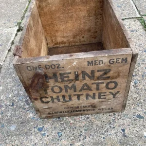 Antique H J Heinz wooden tomato chutney box - Image 3
