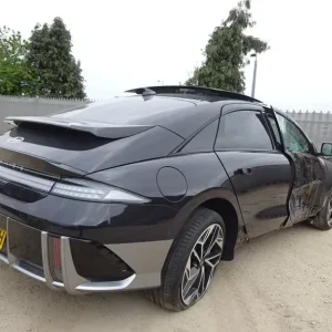 2024 Hyundai Ioniq 6 Ultimate EV 4x4 with front and side damage - Image 3