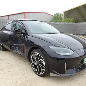 2024 Hyundai Ioniq 6 Ultimate EV 4x4 with front and side damage - Image 4