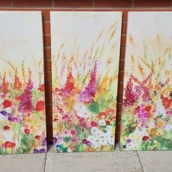 Floral 3x panel prints