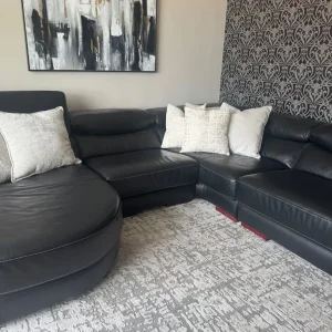 Black L shape Sofa - Image 7