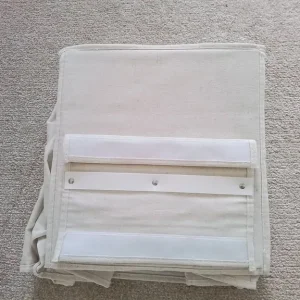 Wardrobe Hanging Storage Organiser In Cream Linen - Image 3
