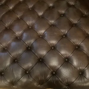 Extra Large Brown Leather Studded Footstool - Image 5