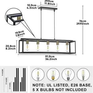 Bestielam 5-Light Modern Pendant Chandelier - Image 4