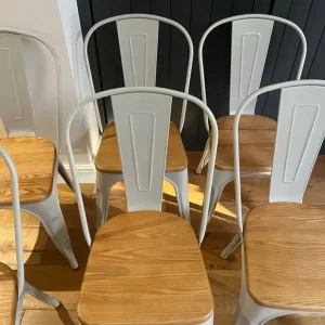 6 industrial style dining chairs - Image 3