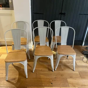 6 industrial style dining chairs