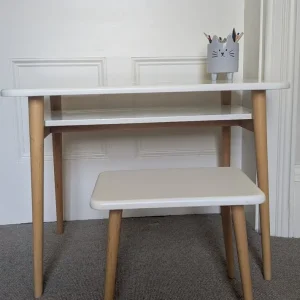 Kids/Childs Desk - La Redoute beech frame with white top - £60 - Image 2