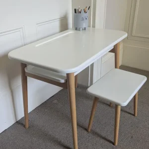 Kids/Childs Desk - La Redoute beech frame with white top - £60