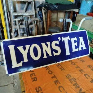 Large Vintage Lyons Tea Enamel Sign - Image 2