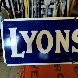 Large Vintage Lyons Tea Enamel Sign - Image 3