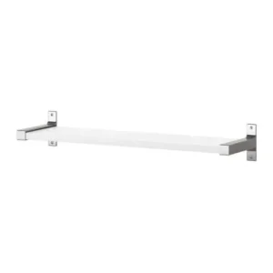 Ikea Ekby Tony floating wall shelf with Ekby Bjarnum brackets white - Image 2