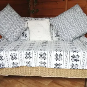 Small Wood Sofa for Garden or Conservatory - Image 3