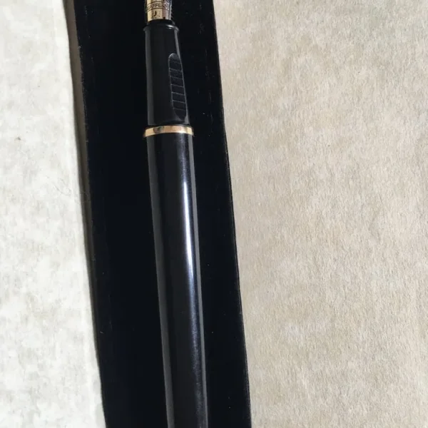 Vintage metal fountain pen with palladium cap