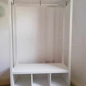 IKEA Hemnes white wardrobe with 3 Drona boxes