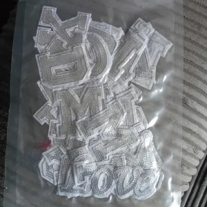 Pk of sew on letters