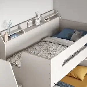 🛏 Flair Slick Staircase Bunk Bed with Storage – White - Image 6