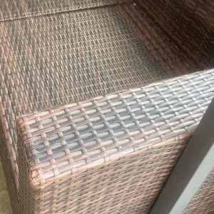 Garden corner sofa set, rattan, no cushions - Image 7