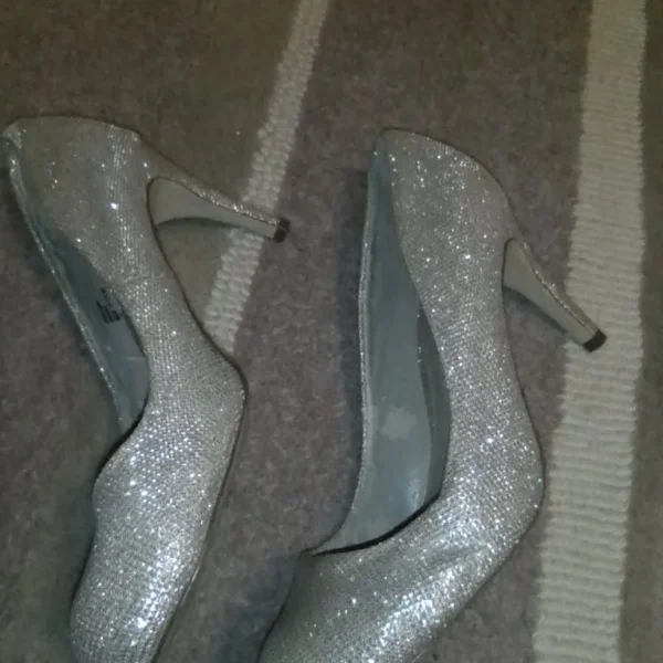 Next size 8 extra wide stiletto glitter shoes