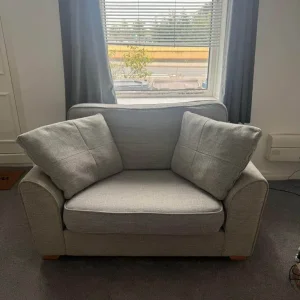 Sofa, love seat and footstool - Image 4