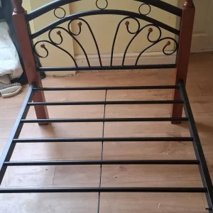 Single Wood and Metal Bed Frame - Image 2