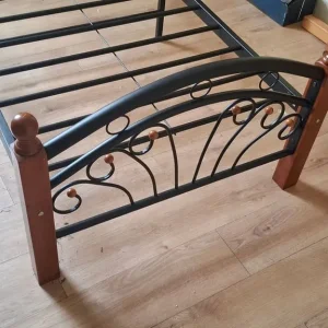 Single Wood and Metal Bed Frame - Image 3