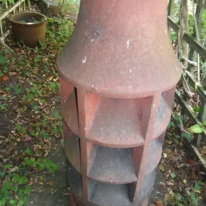 CLAY TERRACOTTA GARDEN CHIMNEY PLANTER 78CM TALL - Image 3