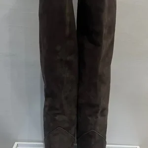 Saint Laurent Suede Boots - Road Grey, Knee-High, Never Worn - Image 7