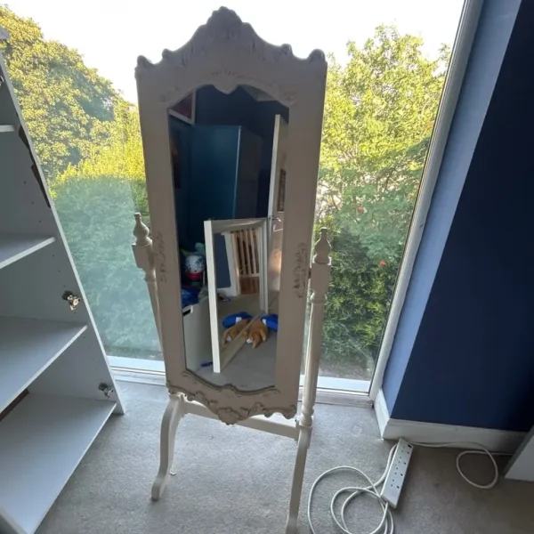 Freestanding Provencale style mirror
