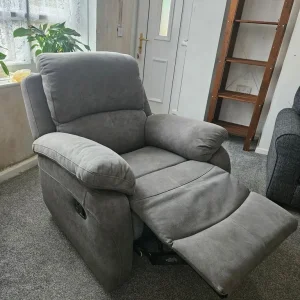 Sofa Bed and Chair - Grey - Image 4