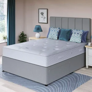 Beds with mattress options in various colours