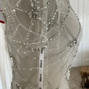 Enzoani size 14 ivory silver wedding bolero - Image 4