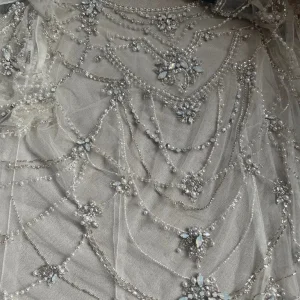 Enzoani size 14 ivory silver wedding bolero - Image 8