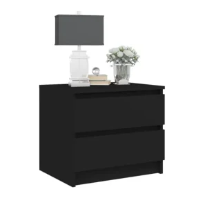 Bed Cabinets 2 pcs Black 50x39x43.5 cm Engineered Wood - Image 3