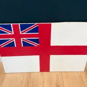 LARGE HANDPAINTED PUB SIGN WITH ROYAL NAVY AND BRITISH LEGION FLAG - Image 3