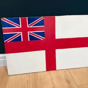 LARGE HANDPAINTED PUB SIGN WITH ROYAL NAVY AND BRITISH LEGION FLAG - Image 4