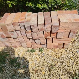Reclaimed red facing bricks 1950s 65mm high